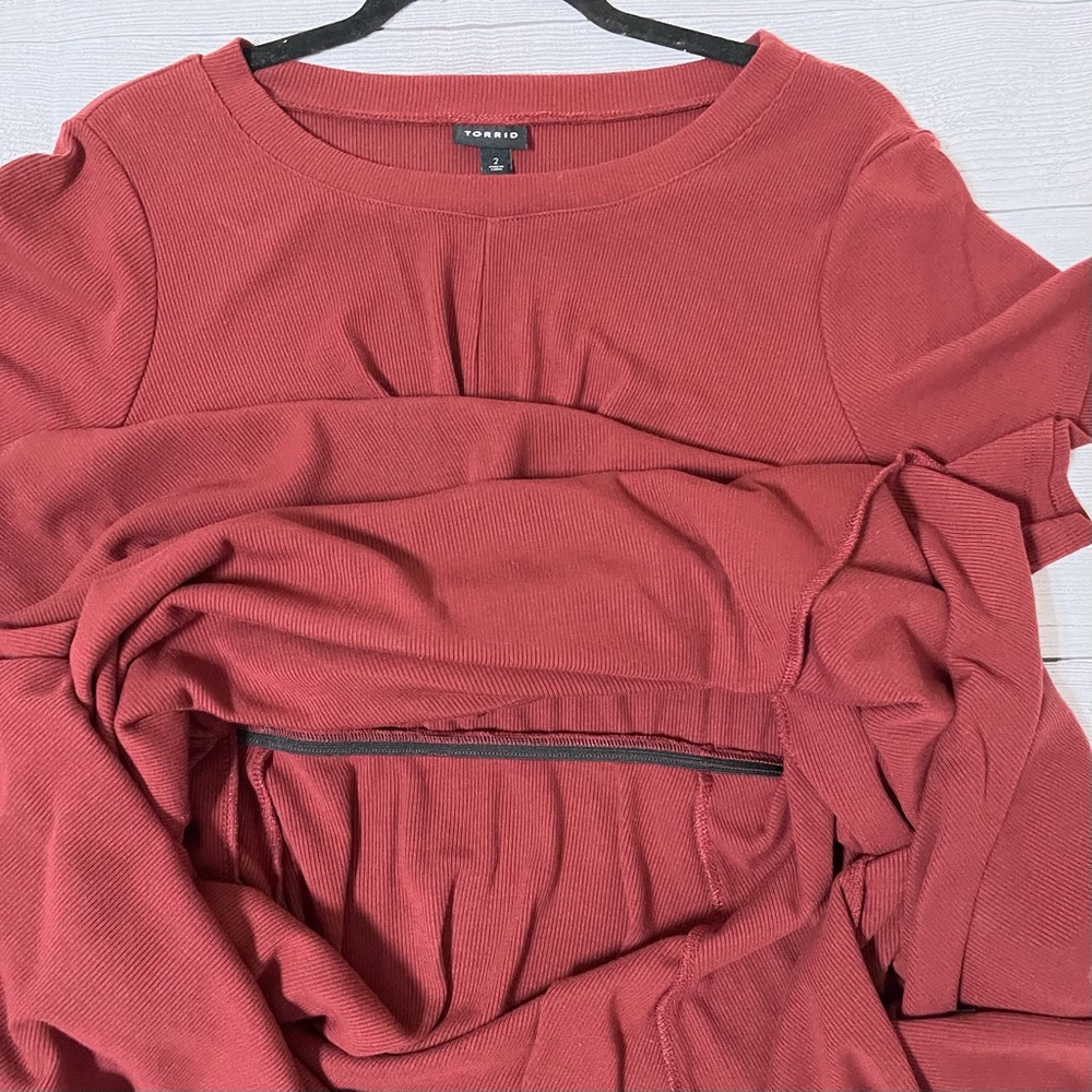 Torrid rust red skater dress. - Picture 11 of 13